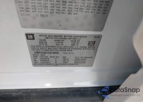 2020 Buick Envision Fwd Essence from USA, damaged, VIN LRBFXCSA7LD140541